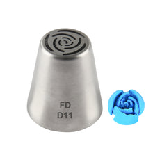 Load image into Gallery viewer, FineDecor Russian Piping Tip, Cake Decoration Nozzle Cream Icing Nozzle Tip Stainless Steel Nozzle Cream Puff Decor Pastry Icing Tool, 1psc (D11)
