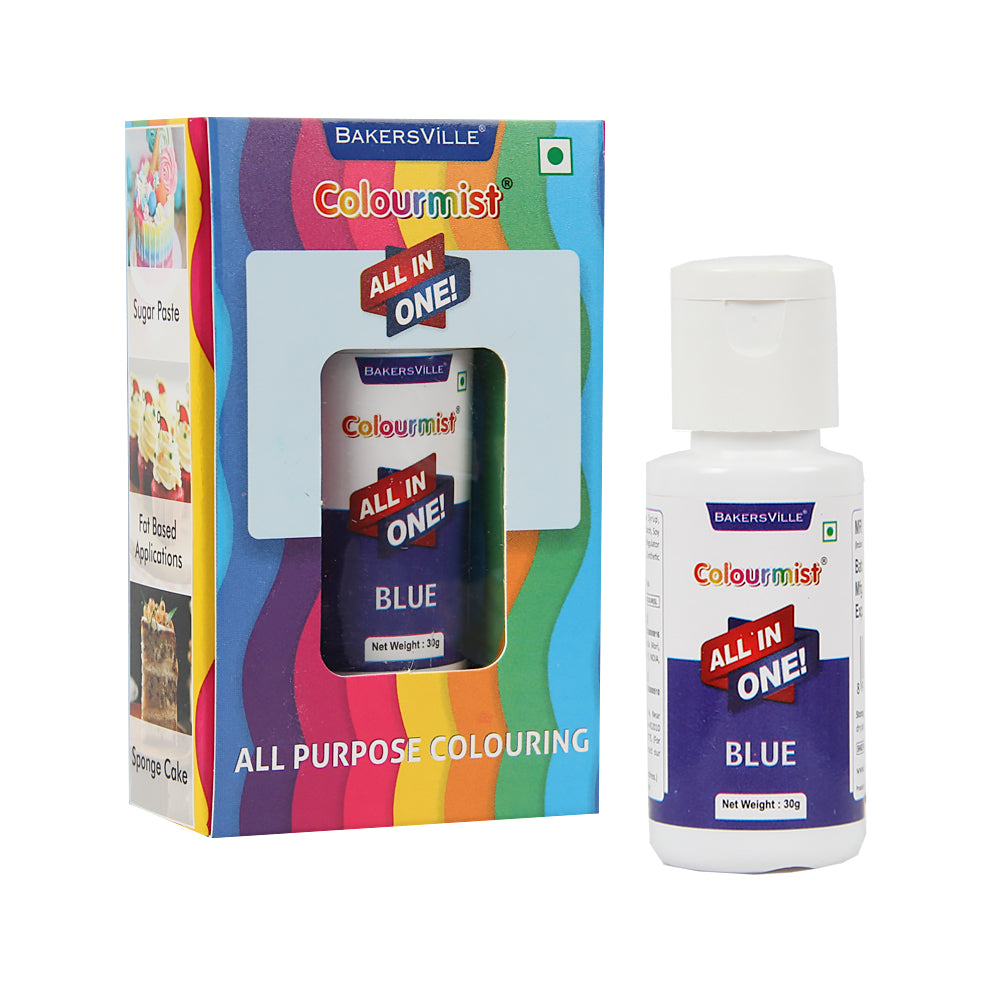 Colourmist All In One Food Colour (Blue), 30g | Multipurpose Concentrated Food Color for Chocolates, Icing, Sweets, Fondant & for All Food Products