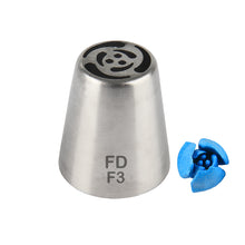 Load image into Gallery viewer, FineDecor Russian Piping Tip, Cake Decoration Nozzle Cream Icing Nozzle Tip Stainless Steel Nozzle Cream Puff Decor Pastry Icing Tool, 1psc (F3)
