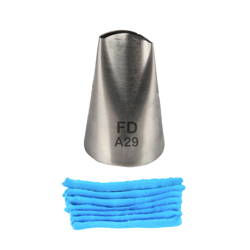 FineDecor Piping Tip, Stainless Steel Icing Piping Nozzle Tip, Cake Decorating Tools Cream Puff Decor Pastry Icing Piping Tool for Baker, 1psc (A29)