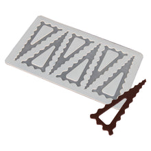 Load image into Gallery viewer, FineDecor Triangle Wave Pattern Silicone Chocolate Garnishing Mould (6 Cavity), Garnishing Sheet For Chocolate And Cake Decoration, FD 3510
