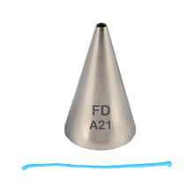 Load image into Gallery viewer, FineDecor Piping Tip, Stainless Steel Icing Piping Nozzle Tip, Cake Decorating Tools Cream Puff Decor Pastry Icing Piping Tool for Baker, 1psc (A21)
