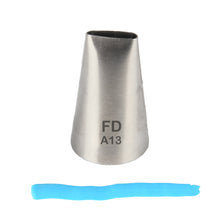 Load image into Gallery viewer, FineDecor Piping Tip, Stainless Steel Icing Piping Nozzle Tip, Cake Decorating Tools Cream Puff Decor Pastry Icing Piping Tool for Baker, 1psc (A13)
