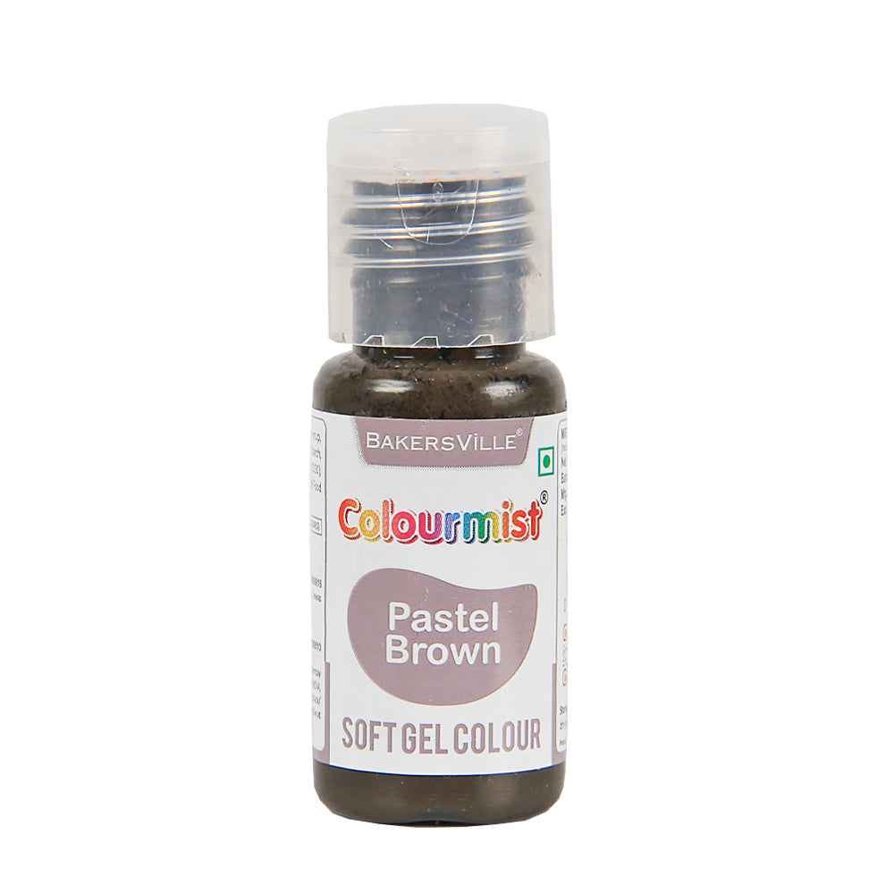 Colourmist Soft Gel Paste Food Color, ( Pastel Brown ), 20g | Edible Gel Colour For Fondant / Dessert / Baking |