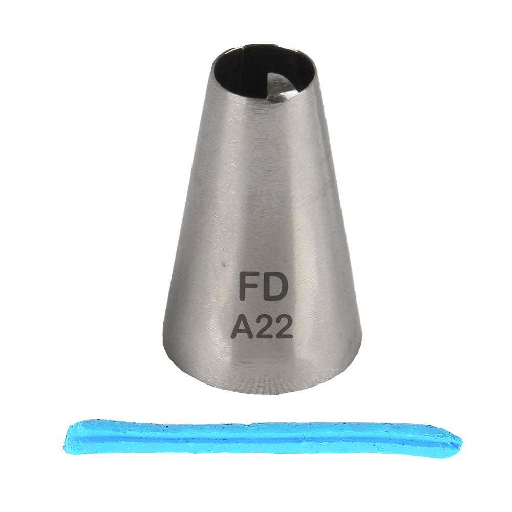 FineDecor Piping Tip, Stainless Steel Icing Piping Nozzle Tip, Cake Decorating Tools Cream Puff Decor Pastry Icing Piping Tool for Baker, 1psc (A22)