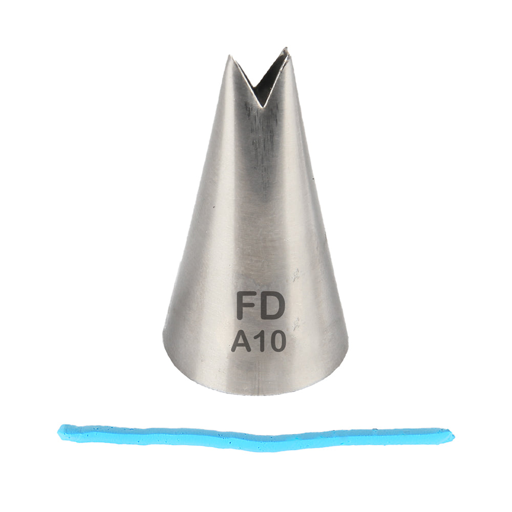 FineDecor Piping Tip, Stainless Steel Icing Piping Nozzle Tip, Cake Decorating Tools Cream Puff Decor Pastry Icing Piping Tool for Baker, 1psc (A10)
