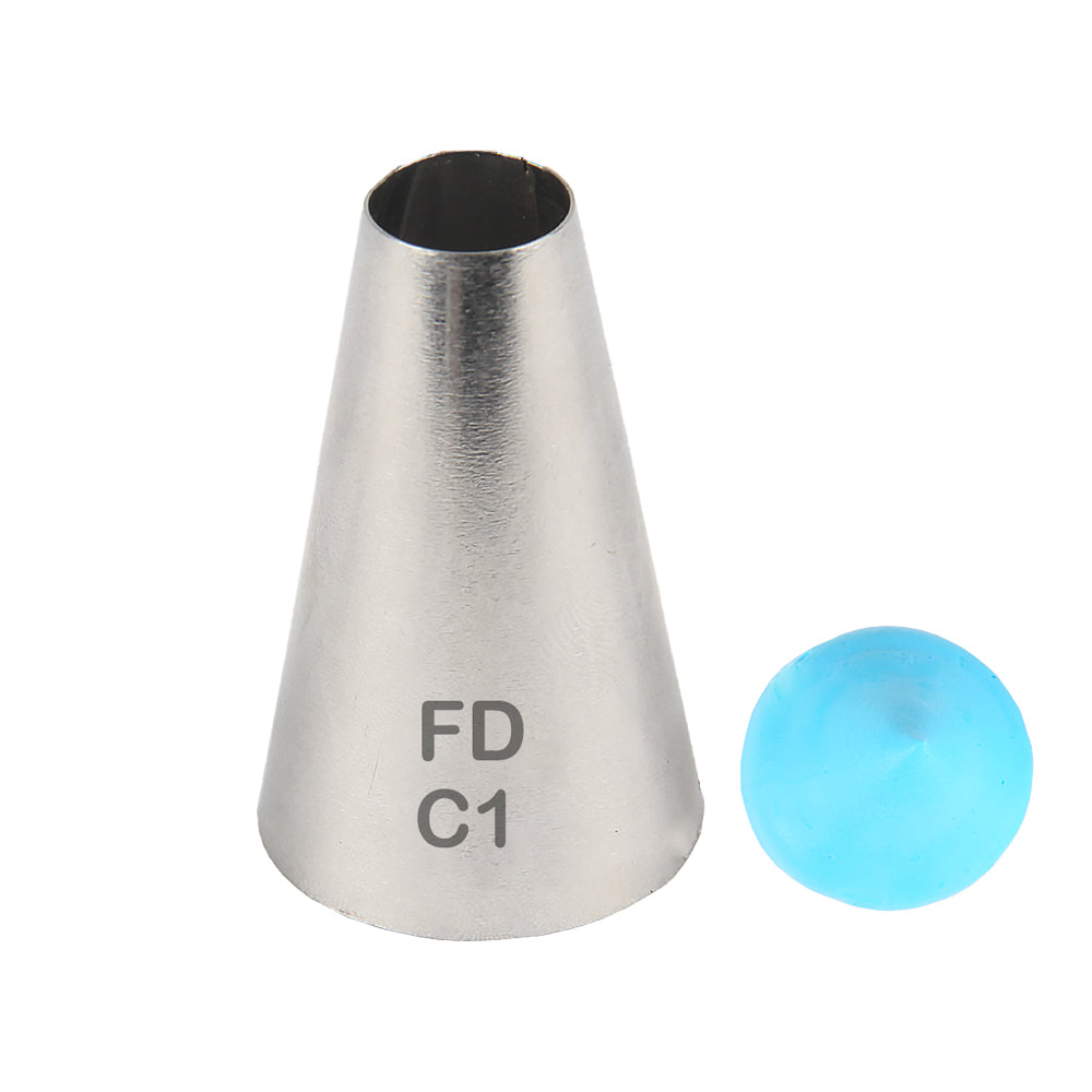 FineDecor Large Piping Tip Stainless Steel Icing Piping Nozzle Tip Cake Decorating Tools Cream Puff Decor Pastry Icing Tool for Baker 1psc C1