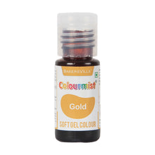 Load image into Gallery viewer, Colourmist Soft Gel Paste Food Color, (Gold), 20g | Edible Gel Colour For Fondant / Dessert / Baking |

