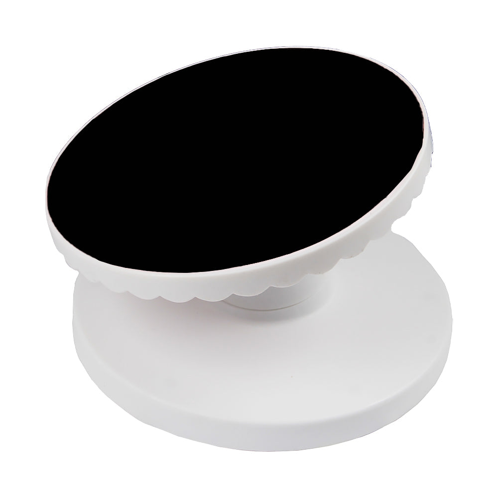 FineDecor Tilt-N-Turn Ultra Cake Turntable / Tilt And Turn Cake Decorating Stand (23 cm), BLACK - FD 3414