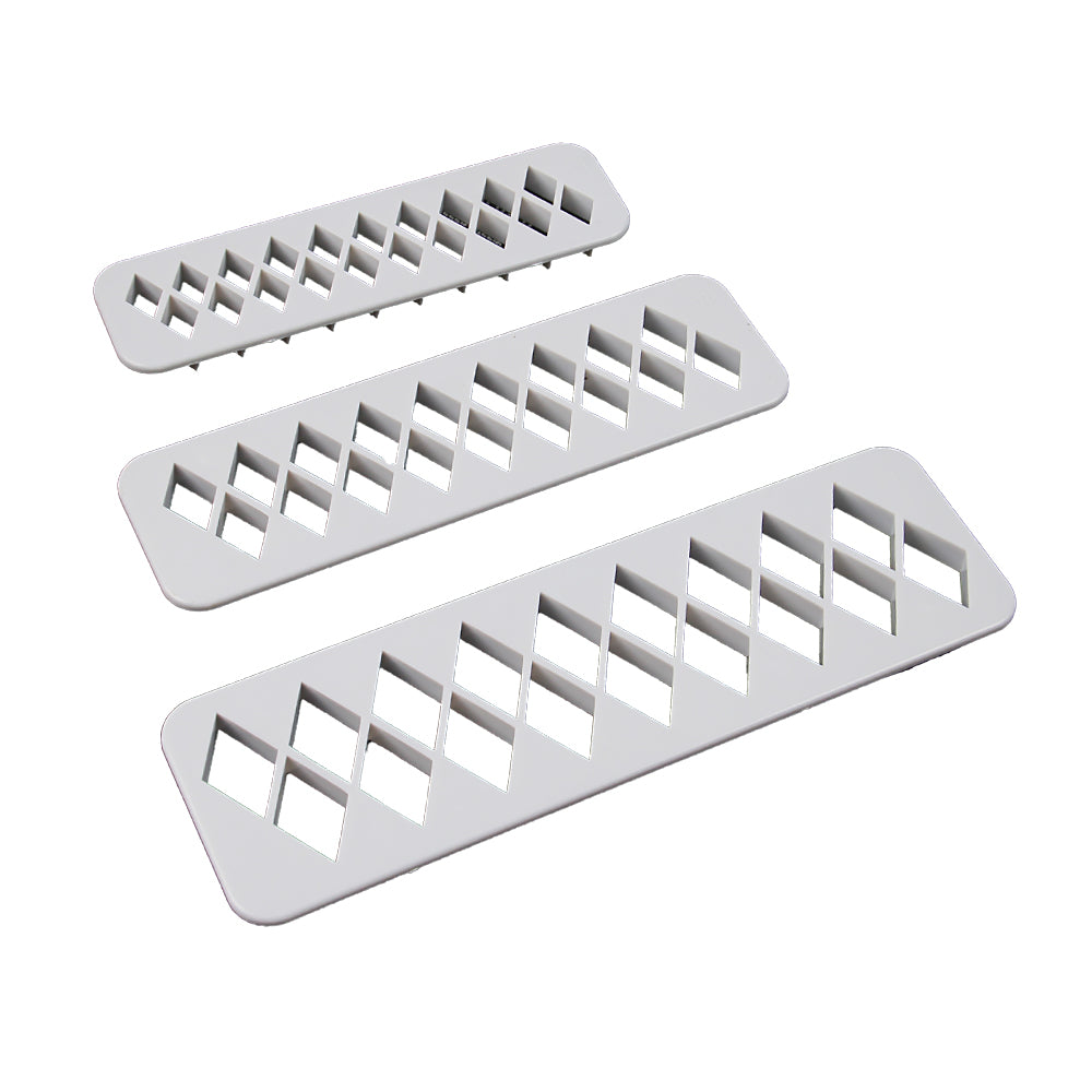FineDecor Diamond Shape Cookie Cutter / Fondant Cutter & Embosser - Geometric Cutter Set, FD 3364