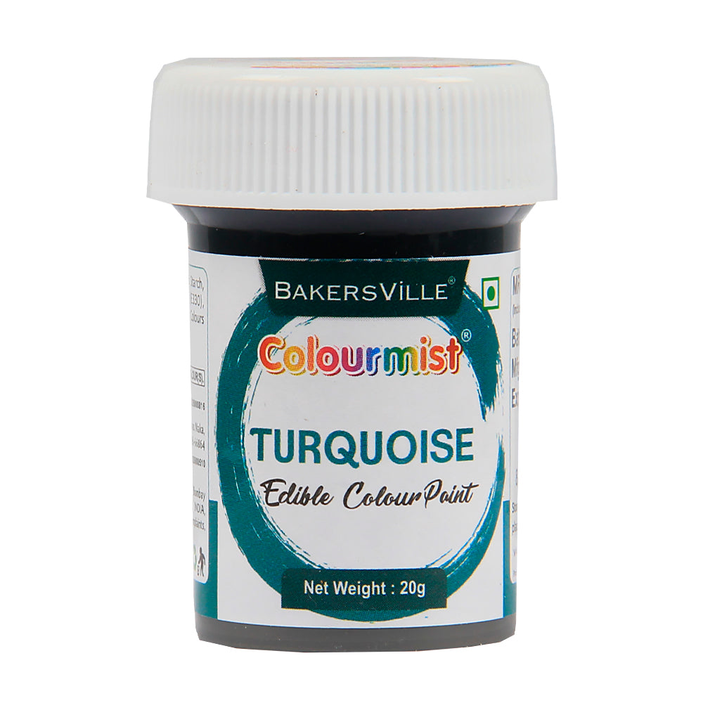 Colourmist Edible Colour Paint ( Turquoise ), 20g | Food Paint Colour For Cake / Icing / Fondant / Craft | 20g