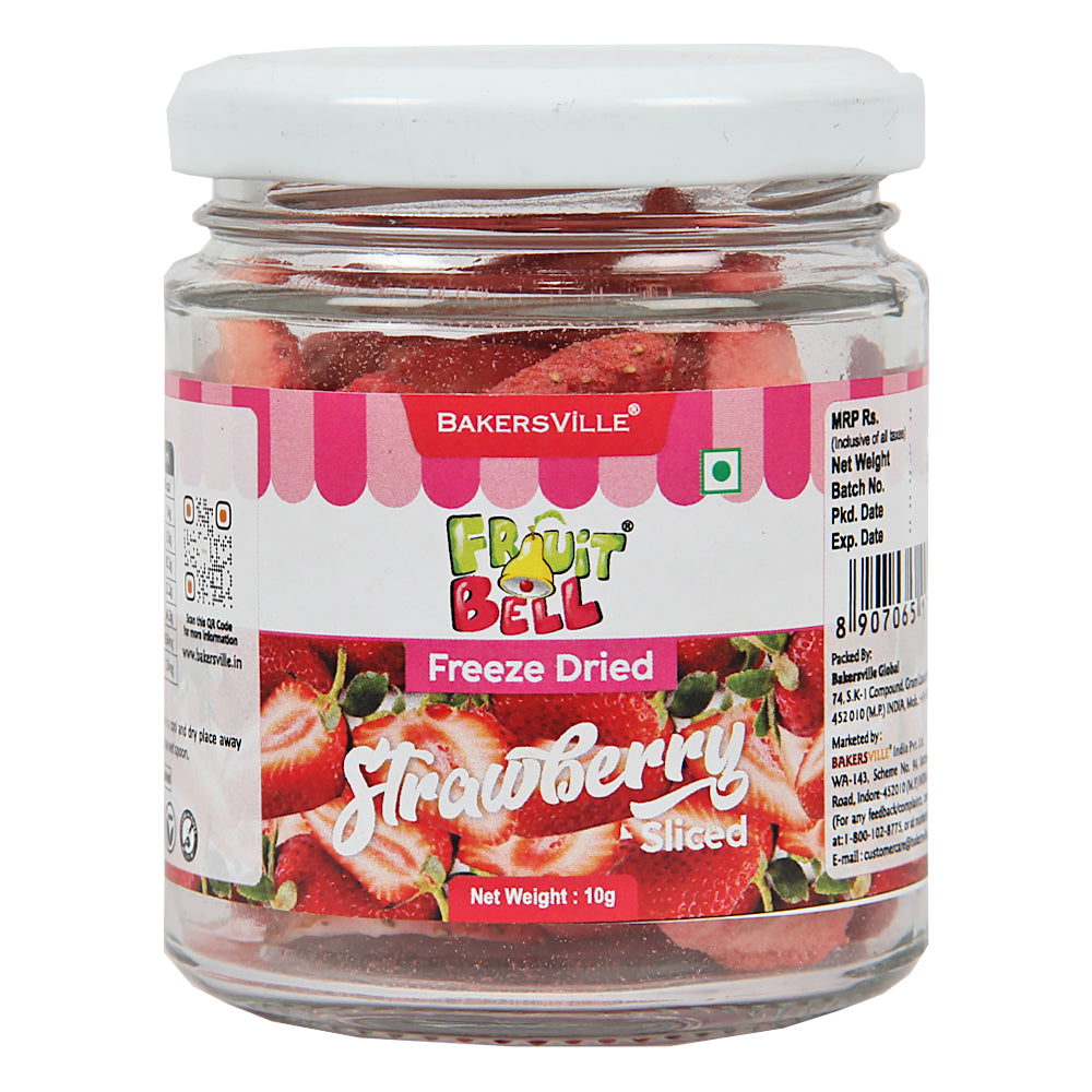 Fruitbell Freeze Dried Sliced Strawberry, 10g