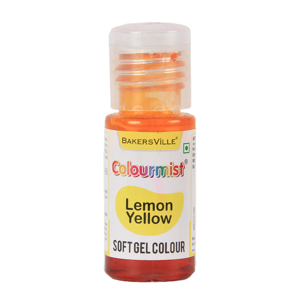 Colourmist Soft Gel Paste Food Color, (Lemon Yellow), 20g | Edible Gel Colour For Fondant / Dessert / Baking |