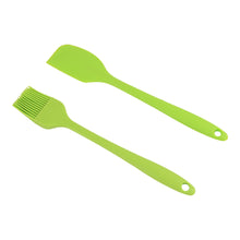 Load image into Gallery viewer, FineDecor 2 in 1 Combo of Brush &amp; Spatula Set | For Pastry, Cake Mixer, Decorating, Cooking, Baking, Grilling Tandoor | Baking Tools (Small), FD 3429
