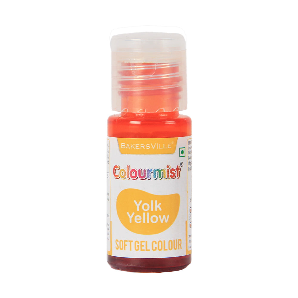 Colourmist Soft Gel Paste Food Color, (Yolk Yellow), 20g | Edible Gel Colour For Fondant / Dessert / Baking |