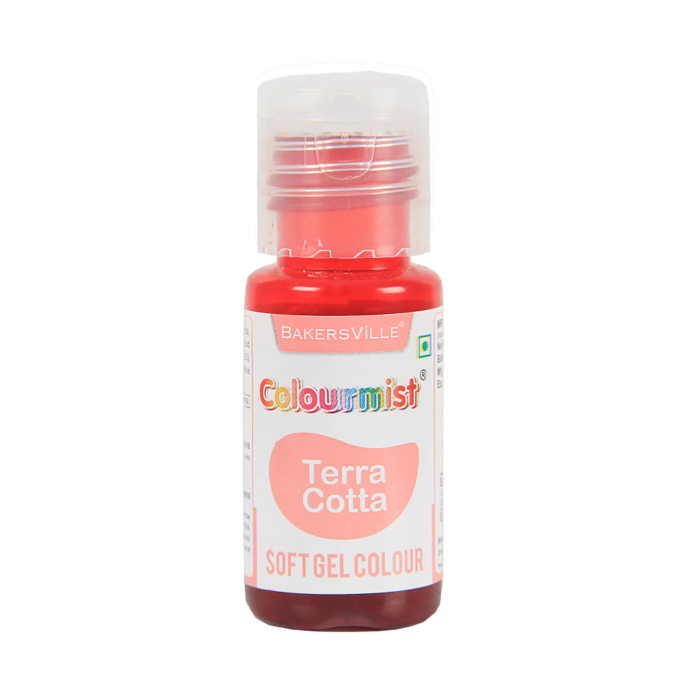 Colourmist Soft Gel Paste Food Color, ( Terra Cotta ), 20g | Edible Gel Colour For Fondant / Dessert / Baking |