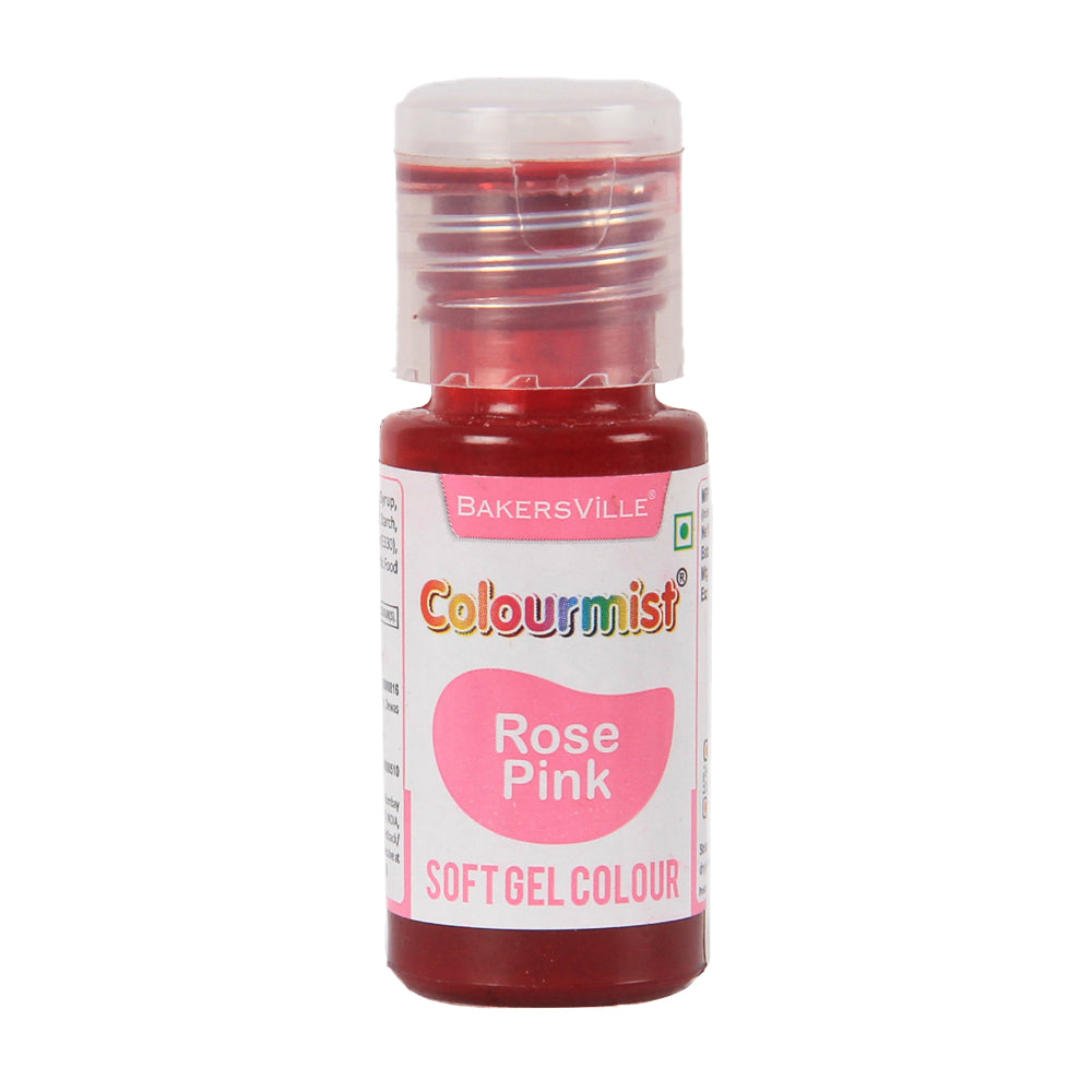 Colourmist Soft Gel Paste Food Color, (Rose Pink), 20g | Edible Gel Colour For Fondant / Dessert / Baking |