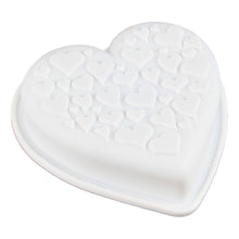 Load image into Gallery viewer, FineDecor Texture Heart Shape Silicone Mousse Cake Mould, Non-stick Heart On Heart Shape Mould Tray for Baking, Frozen Dessert, FD 3179
