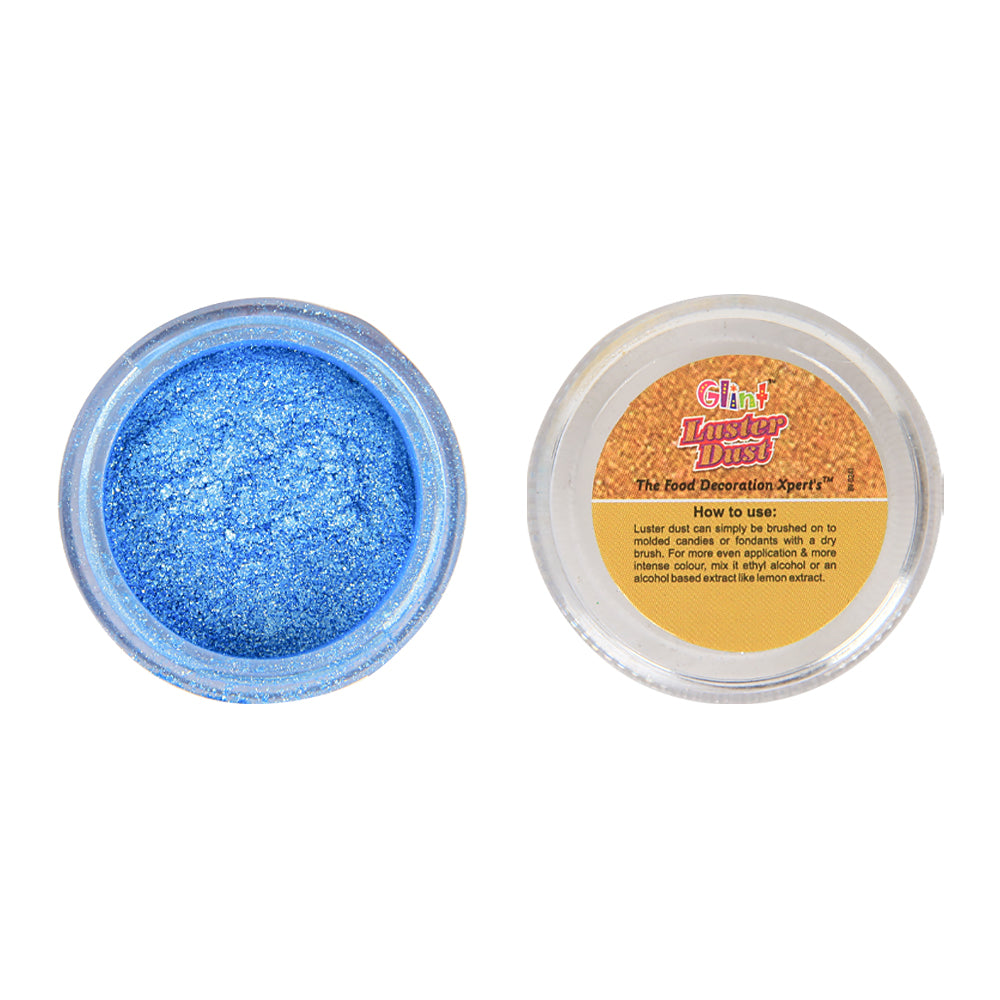 Glint Edible Luster Dust ( Blue ), 5g | Pearl Dust | Edible Sparkle Dust | Edible Product for Cake Decor | Glittering Shiner Dust | Blue - 5g