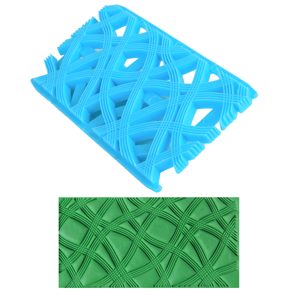 FineDecor European Style Art Shape Fondant Quilt Mold Embosser Biscuit Mold Cookie Cutter For Cupcake Decoration And Cake Decorating Tool - FD 3277