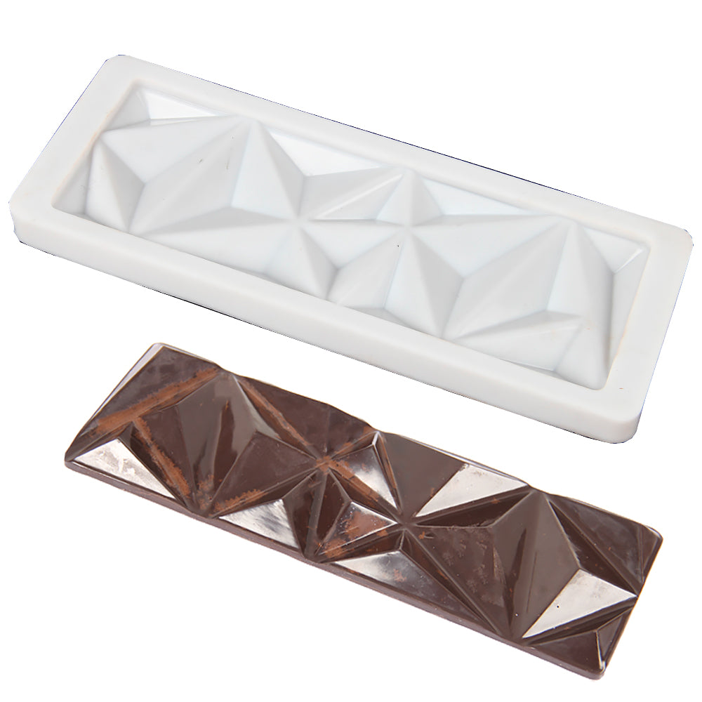 FineDecor Silicone Mould 3D Designed Chocolate Bar Mould | Candy Mould | Jelly Mould | Baking Silicon Bakeware Garnishing Mold  FD 3527
