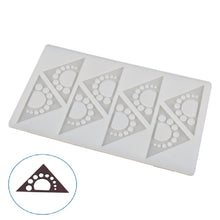 Load image into Gallery viewer, FineDecor Small Designed Hollow Triangle Shape Chocolate Garnishing Sheet For Chocolate And Cake Decoration (8 Cavity),FD 3360
