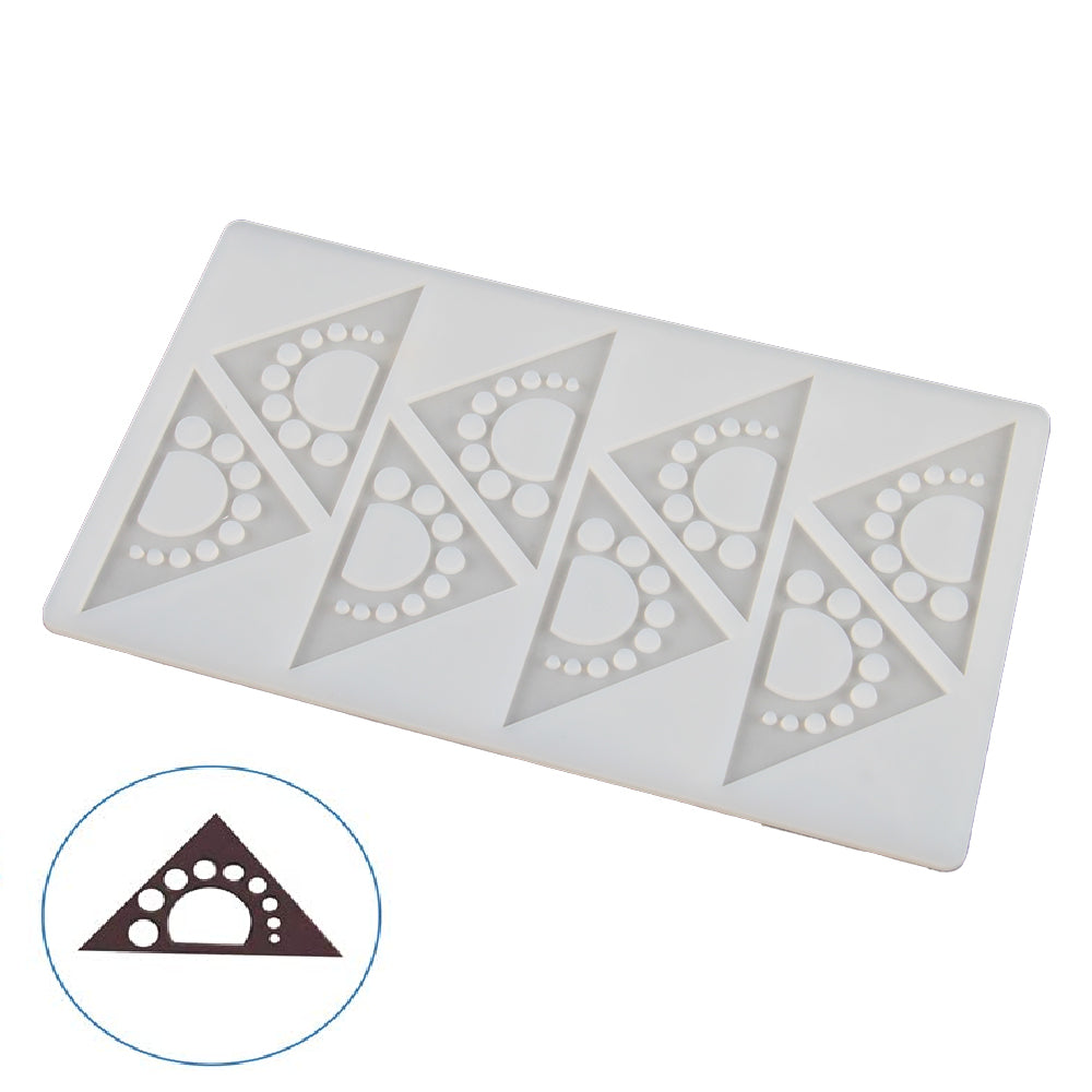 FineDecor Small Designed Hollow Triangle Shape Chocolate Garnishing Sheet For Chocolate And Cake Decoration (8 Cavity),FD 3360