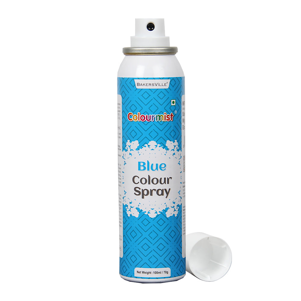 Colourmist Premium Colour Spray (Blue), 100ml | Cake Decorating Spray Colour for Cakes, Cookies, Cupcakes Or Any Consumable For A Dazzling Effect