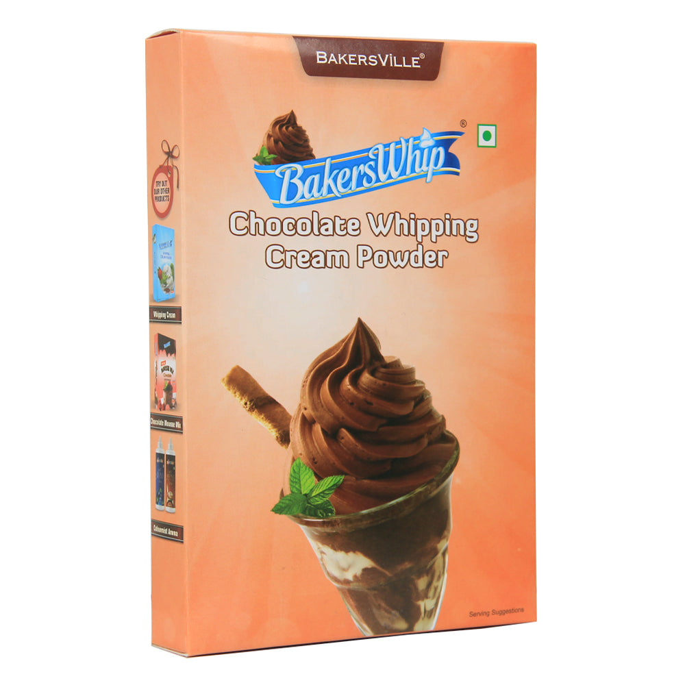 BakersWhip Whipping Cream Powder ( Chocolate ), 200g | Gluten Free Whipping Cream Powder, 200g