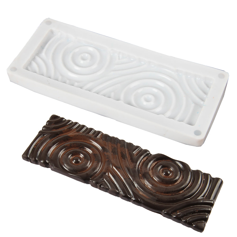 FineDecor Silicone Mould Circular Wave Shape Chocolate Bar Mould | Candy Mould | Jelly Mould | Baking Silicon Bakeware Garnishing Mold FD 3526
