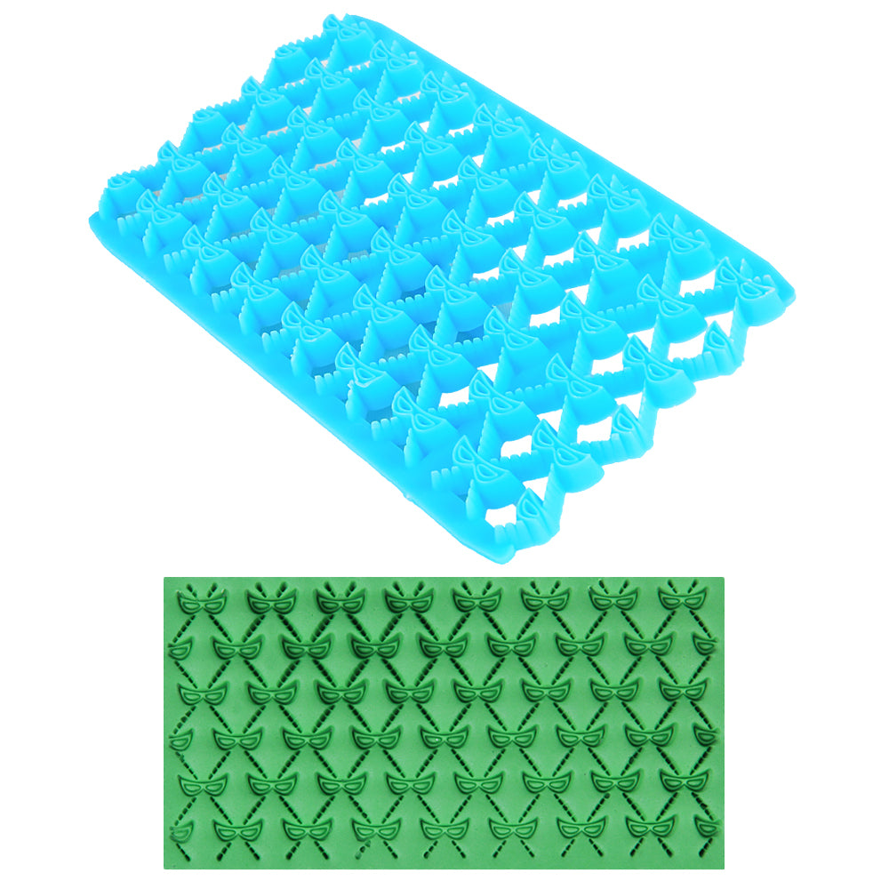 FineDecor Boe Tie Shape Fondant Quilt Mold Embosser Fondant  Biscuit Mold Cookie Cutter For Cupcake Decoration And Cake Decorating DIY Tool  FD 3258
