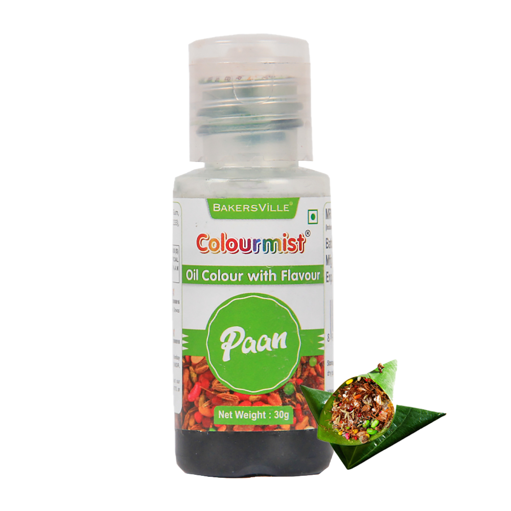 Colourmist Oil Colour With Flavour (Paan), 30g | Chocolate Oil Paan Flavour with Paan Colour | Chocolate Oil Paan Emulsion |, 30g