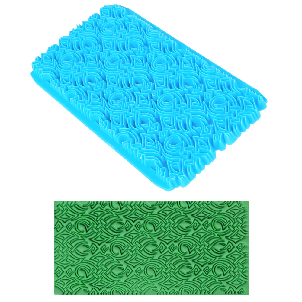 FineDecor Geometric Styled Fondant Quilt Mold Embosser Biscuit Mold Cookie Cutter For Cupcake Decoration And Cake Decorating DIY Tool - FD 3259