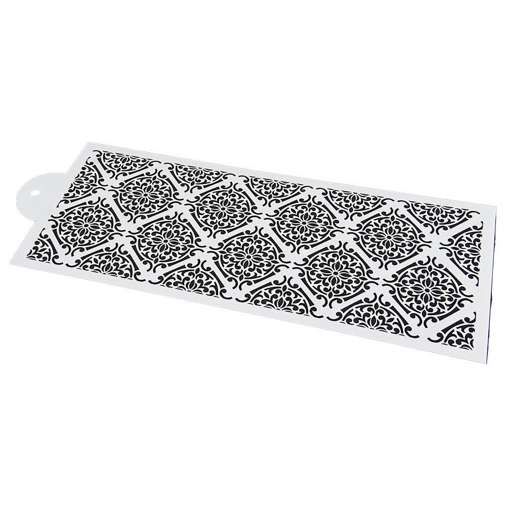 FineDecor Reusable Big Cake Decorating Stencil | Big Spray Floral Cake Mould | Wedding Cake Big Stencil | Cake Border Side Decoration Tool | FD 3324
