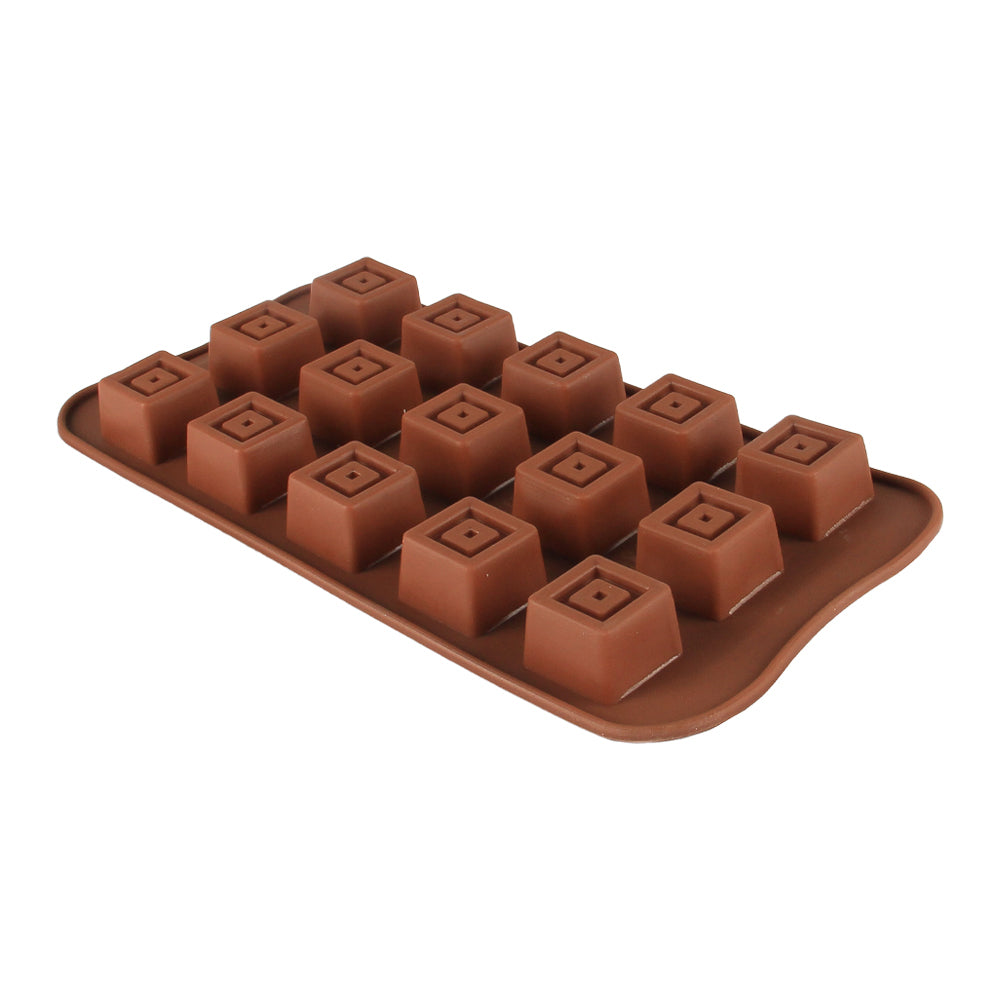 Finedecor Silicone Cuboid Shape Chocolate Mould - FD 3147, (15 Cavities)