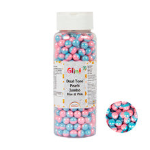 Load image into Gallery viewer, Glint Dual Tone Pearl Balls for Cake Decoration ( 7mm ) ( Blue &amp; Pink ), 150g | Dual Colour Cake Sprinkle For Cake Decoration | 150g
