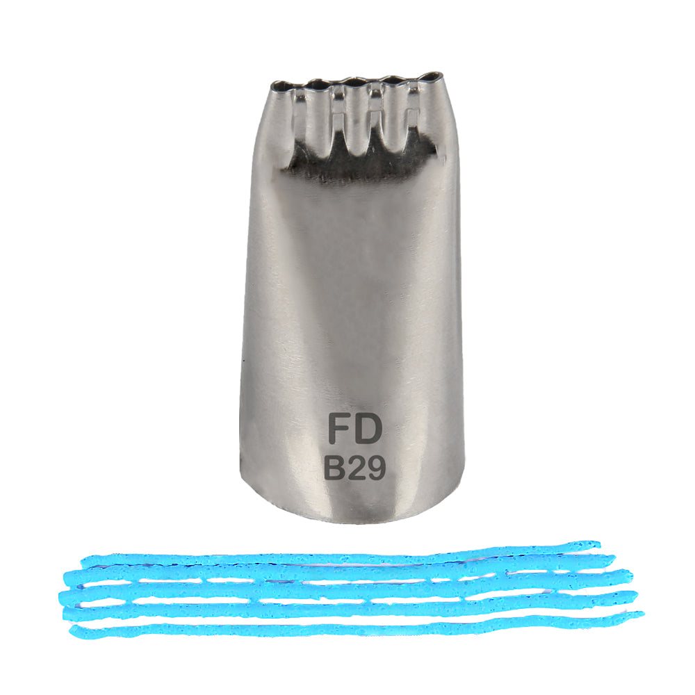 FineDecor Large Piping Tip, Stainless Steel Icing Piping Nozzle Tip, Cake Decorating Tools Cream Puff Decor Pastry Icing Tool for Baker, 1psc (B29)