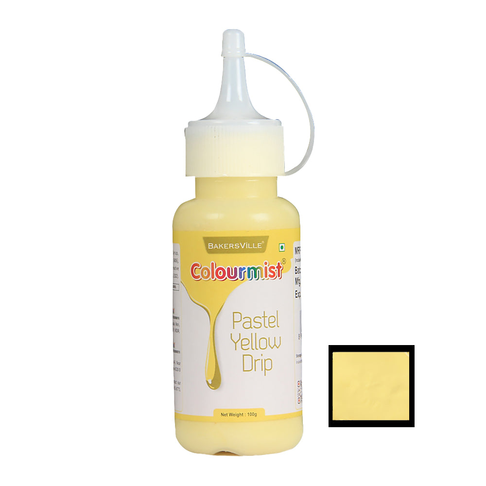 Colourmist Cake Decorating Drip ( Pastel Yellow ), Edible Pastel Colour Drip ( Yellow ), 100 gm