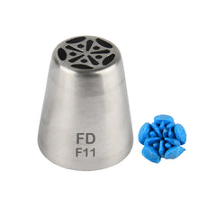Load image into Gallery viewer, FineDecor Russian Piping Tip, Cake Decoration Nozzle Cream Icing Nozzle Tip Stainless Steel Nozzle Cream Puff Decor Pastry Icing Tool, 1psc (F11)

