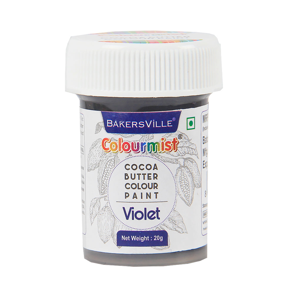 Colourmist Edible Cocoa Butter Colour Paint ( Violet ), 20g | Cocoa Butter Color Paint For Chocolate, Icing, Airbrush, Gumpaste | Violet, 20g
