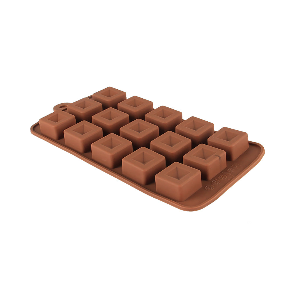 Finedecor Silicone Square Shape Chocolate Mould - FD 3151, (15 Cavities)
