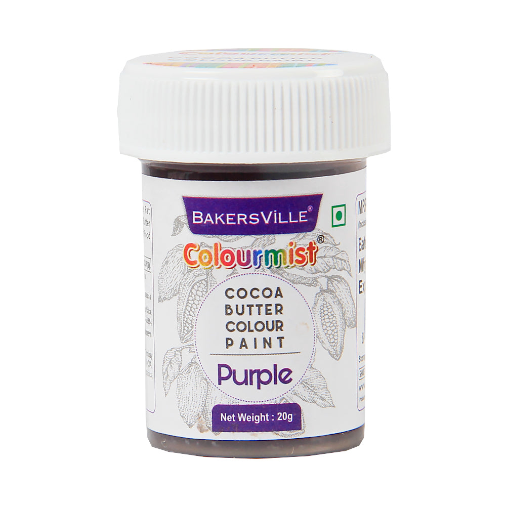 Colourmist Edible Cocoa Butter Colour Paint ( Purple ), 20g | Cocoa Butter Color Paint For Chocolate, Icing, Airbrush, Gumpaste | Purple, 20g