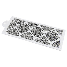Load image into Gallery viewer, FineDecor Reusable Cake Decorating Stencil | Spray Floral Cake Mould | Wedding Cake Stencil | Cake Border Side Decoration Tool | FD 3323
