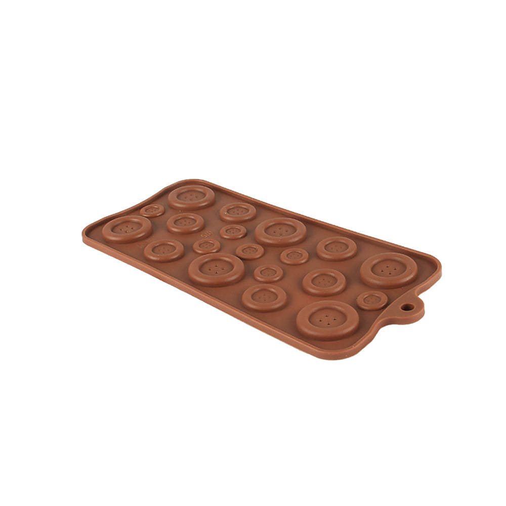 Finedecor Silicone Button Shape Chocolate Mould - FD 3154, (19 Cavities)