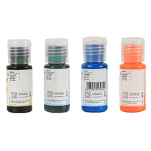 Load image into Gallery viewer, Colourmist Soft Gel Concentrated Color 20g each, Pack of 4(Lemon Green,Tiffany Blue,Pastel Blue,Pastel Orange) gel Colour For Fondant, Dessert
