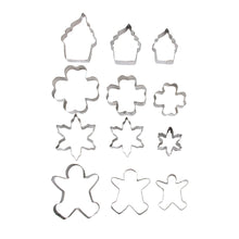 Load image into Gallery viewer, FineDecor Cookie Cutter Stainless Steel Cookie Cutter Set (Ice Cream Shape, Autumn Leaf Shape, Toy Shape, Flower Shape) (12 Pieces) - FD 3098
