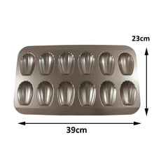 Load image into Gallery viewer, FineDecor Madeleine Pan (12-Cavity) Non-Stick Seashell Shape Madeleine Mold / Baking Mold, FD 3030
