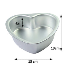 Load image into Gallery viewer, FineDecor Premium Aluminium Cake Pan/Mould, Heart Shape (5 inch diameter * 1.5 inch height), FD 3021

