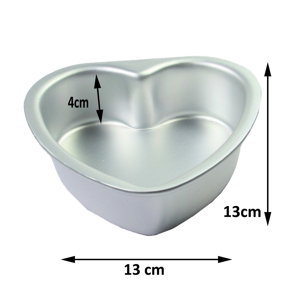 FineDecor Premium Aluminium Cake Pan/Mould, Heart Shape (5