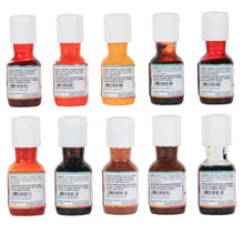 Load image into Gallery viewer, Colourmist Aroma Assorted 20 Gm, Pack of 10 Aroma (Orange, Blueberry, Strawberry, Coffee, Hazelnut, Rum, Butterscotch, Pineapple, Mango, Red Velvet)
